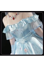 2XXT Cosplay Uma Musume Pretty Derby Daiwa Scarlet Bride Wedding Blue Formal Dress Cosplay Costume